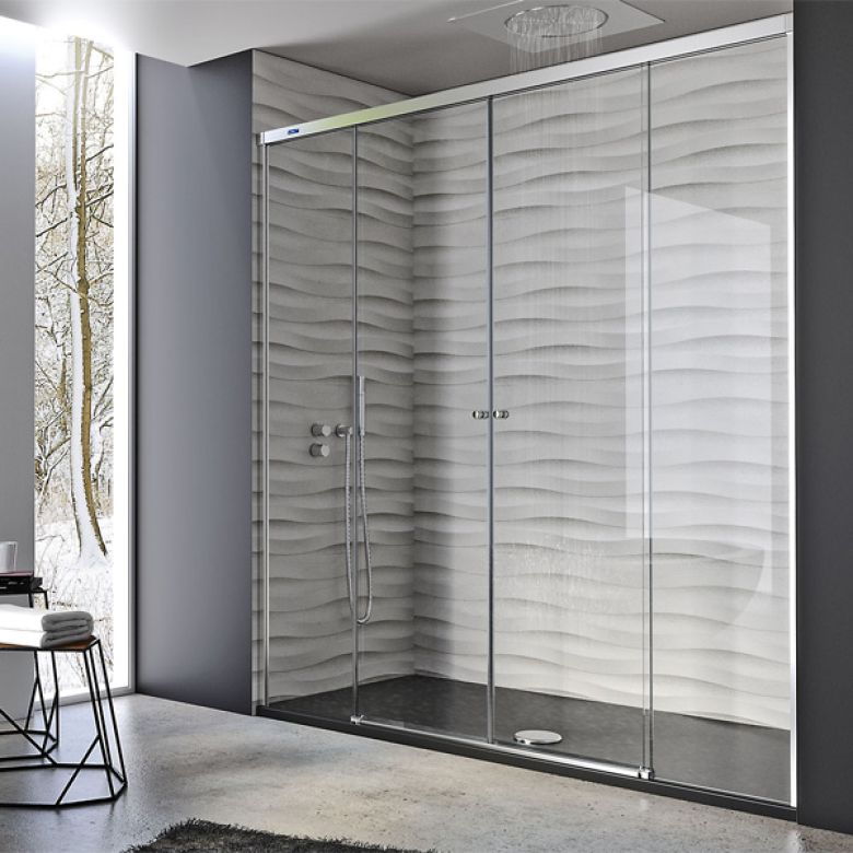 Mampara de ducha Duscholux Gravity ONE de 2 fijos + 2 puertas correderas