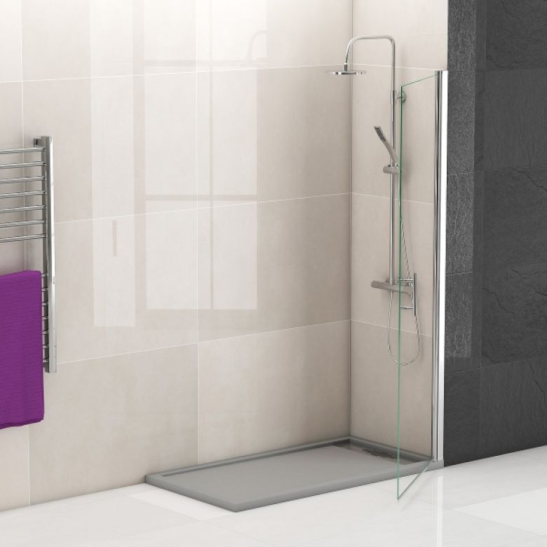 mampara de ducha puerta abatible de cristal barata