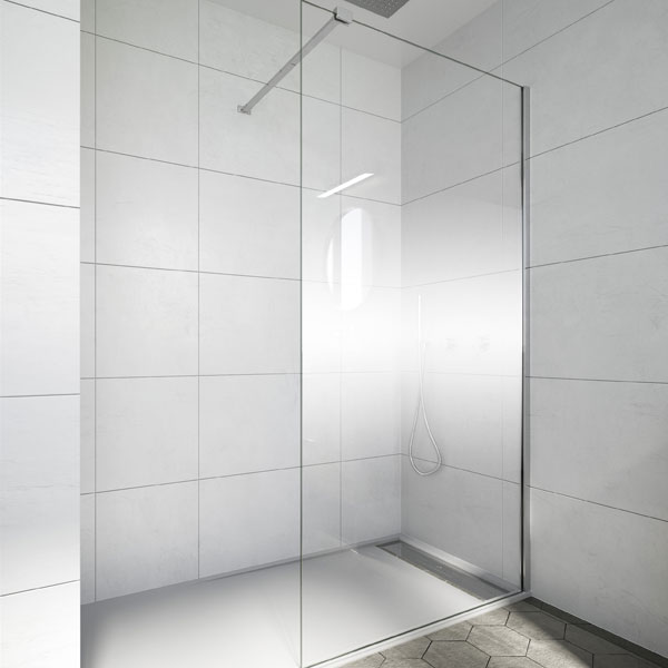 Mampara de ducha plegable reducible Cono Plissé Line 95x95x95 cm