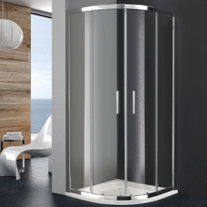 Mampara de ducha GME Prestige Titan angular con cristal con serigrafia de rayas