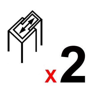 2 Perfiles de compensación de +2 cm. Negro (uno por cada lado)