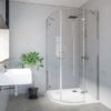 mampara ducha angular con bisagras