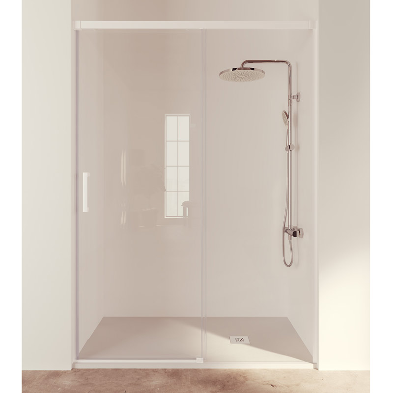 Mampara de ducha de 1 puerta corredera y 1 Fijo KR/FDC800