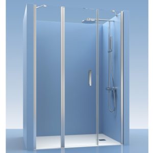 Puerta de ducha con fijos de cristal