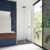 mampara de ducha plegable 2 puertas con bisagras