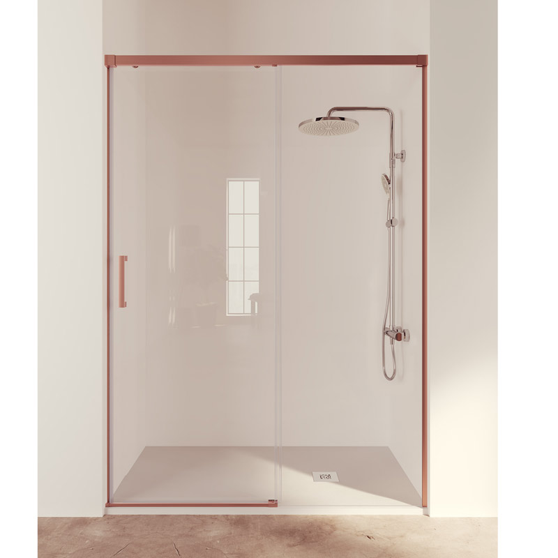 Mampara de ducha de 1 puerta corredera y 1 Fijo KR/FDC800