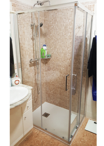 Mampara de ducha en esquina de puertas correderas KASSANDRA Bella BL 607 + BL 607 photo review