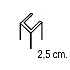 kit de 2 Perfiles de compensaci&oacute;n 2,5 cm para grandes desniveles en PLATA BRILLO