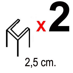 Kit de 2 Perfiles de compensaci&oacute;n 2,5 cm para grandes desniveles
