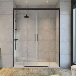 Mampara de ducha de 2 puertas correderas y 2 fijos DUSCHOLUX D2 GRAVITY Ducha 2 Fijos / 2 Correderas