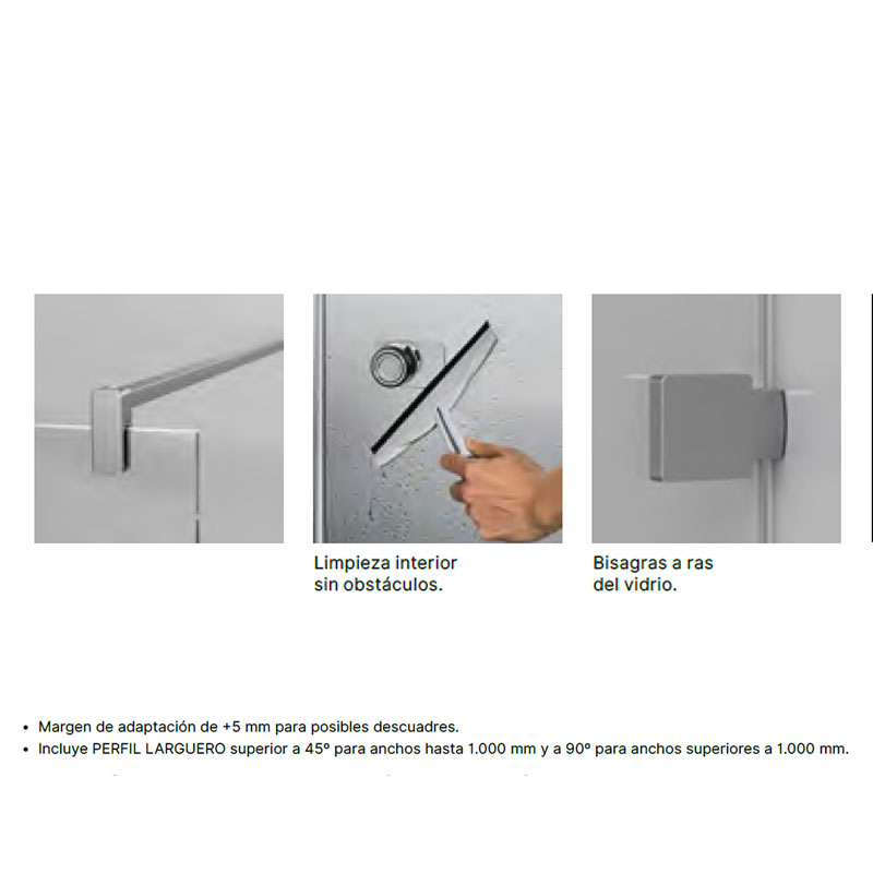 Mampara fija de ducha DUSCHOLUX Fijo D3 Essence 2 D3 CARACTERISTICAS para mampara de ducha