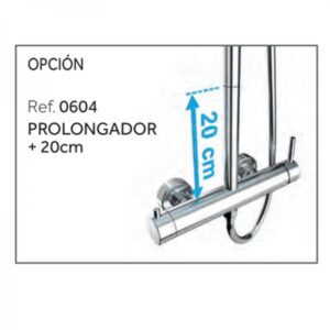 Tubo de Prolongaci&oacute;n + 20 cm. Cromo