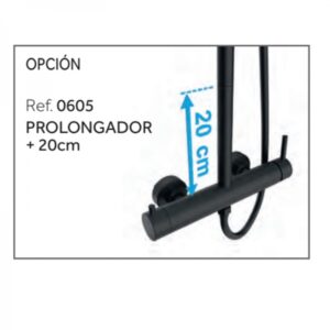 Tubo de Prolongaci&oacute;n + 20 cm. Negro