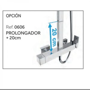 Tubo de Prolongaci&oacute;n + 20 cm. Cromo