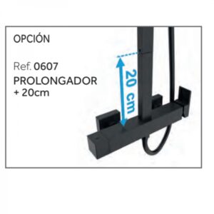 Tubo de Prolongaci&oacute;n + 20 cm. Negro