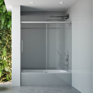 Mampara de ba&ntilde;era de puertas correderas DUSCHOLUX D5 CUSTOM 1 Fijo + 1 Corredera Bañera