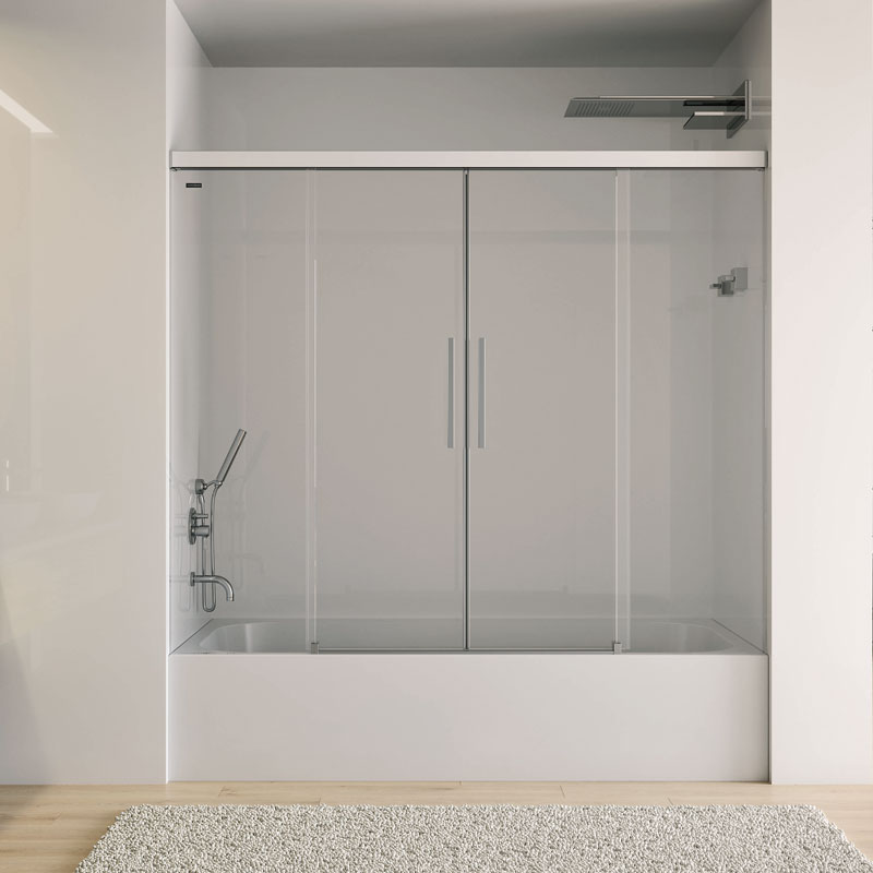 Mampara de bañera de puertas correderas DUSCHOLUX D5 CUSTOM de 2 Fijos + 2 Correderas Bañera 1 Mampara de bañera de puertas correderas DUSCHOLUX D5 CUSTOM de 2 Fijos + 2 Correderas Bañera