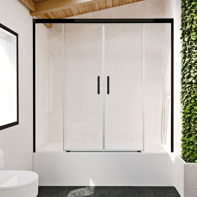 Mampara de bañera de puertas correderas DUSCHOLUX D2 GRAVITY Bañera 2 Fijos / 2 Correderas 1 Mampara de bañera de puertas correderas DUSCHOLUX D2 GRAVITY Bañera 2 Fijos / 2 Correderas