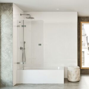 Mampara de bañera 1 hoja con segmento fijo DUSCHOLUX D3 Essence Fijo + Abatible bañera