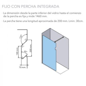 Percha integrada recorte Cristal