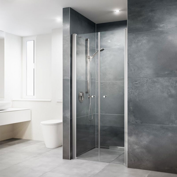 Mampara de ducha de 2 puertas batientes DUSCHOLUX D1 Plus Giro 2 puertas abatibles 1 Mampara de ducha de 2 puertas batientes DUSCHOLUX D1 Plus Giro 2 puertas abatibles