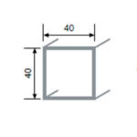 Perfil 4 x 4 cm.