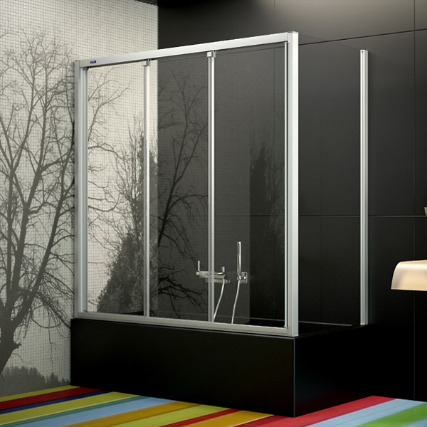 Mampara de bañera de puertas correderas DUSCHOLUX D1 Plus Evolution 3 Puertas Bañera 1 Mampara de bañera de puertas correderas DUSCHOLUX D1 Plus Evolution 3 Puertas Bañera