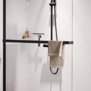 TOALLERO EDGE HASTA 90 cm. NEGRO MATE