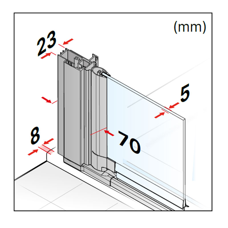 Mampara de ducha en esquina de puertas batientes DUSCHOLUX D1 Plus Giro Angular 2 puertas abatibles 2 Mampara de ducha en esquina de puertas batientes DUSCHOLUX D1 Plus Giro Angular 2 puertas abatibles