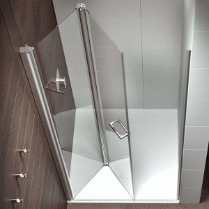 Mamparas de ducha de puertas plegables