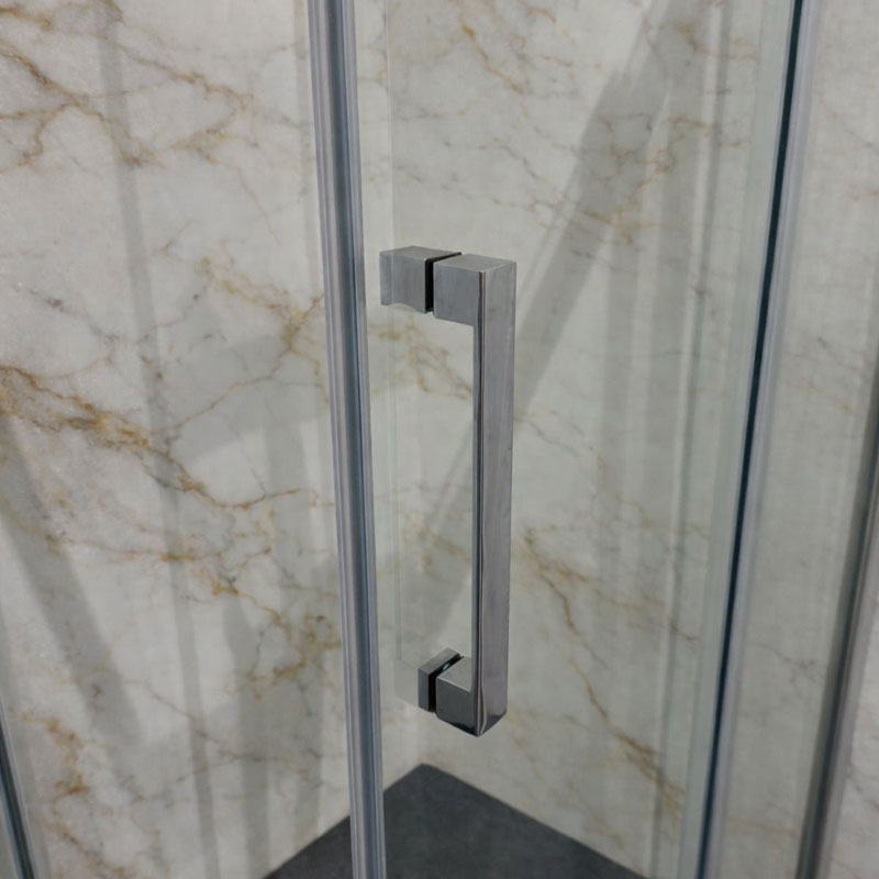 Mampara de ducha de 2 puertas correderas y 2 fijos KR/FDC440 3 Tirador para mampara de ducha