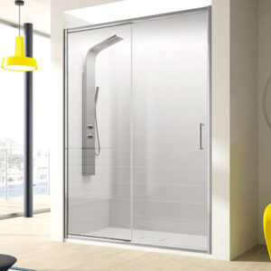 Mampara de ducha de 1 puerta corredera y 1 Fijo KASSANDRA BELLA BL 607 + BL 602