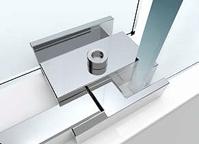Mampara de ducha de 1 puerta corredera y 2 Fijos PR/FDC830 4 Guiador puerta ducha para mampara de ducha