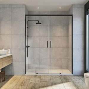 Mampara de ducha de 2 puertas correderas y 2 fijos DUSCHOLUX GRAVITY ONE Ducha 2 Fijos / 2 Correderas