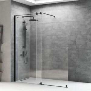 Mamparas de ducha de 1 puerta corredera y 1 fijo SIN marco superior DUSCHOLUX D4 Pulsar One