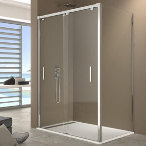 Mampara de ducha de puertas correderas GME Bypass Frontal + Lateral