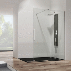 Mamparas de ducha de 1 puerta corredera y 1 fijo SIN marco superior GME Vetrum Free