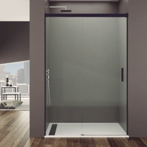 Mampara de ducha de 1 puerta corredera y 1 Fijo GME Basic BLACK or WHITE