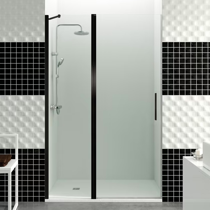 Mampara de ducha de 1 puerta batiente con segmento fijo GME Open Combi C 2 GME Open Combi C: C negra