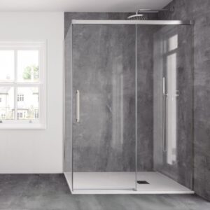 Mampara de ducha de 1 puerta corredera y 1 Fijo PROFILTEK Hit HI-216