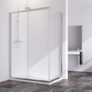 Mampara de ducha de 1 puerta corredera y 1 Fijo PROFILTEK Spring SPG-310 + Lateral fijo LDF-SPG