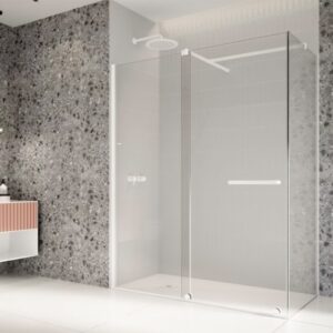 Mamparas de ducha de 1 puerta corredera y 1 fijo SIN marco superior PROFILTEK Vanity VY-216