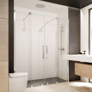 Mampara de ducha de 2 puertas correderas y 2 fijos PROFILTEK Vanity VY-225
