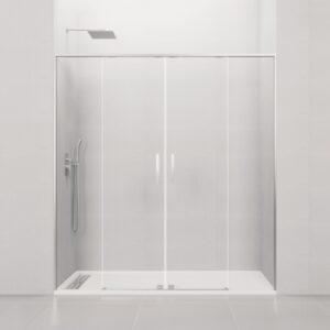 Mampara de ducha de 2 puertas correderas y 2 fijos GME Twenty Spazio