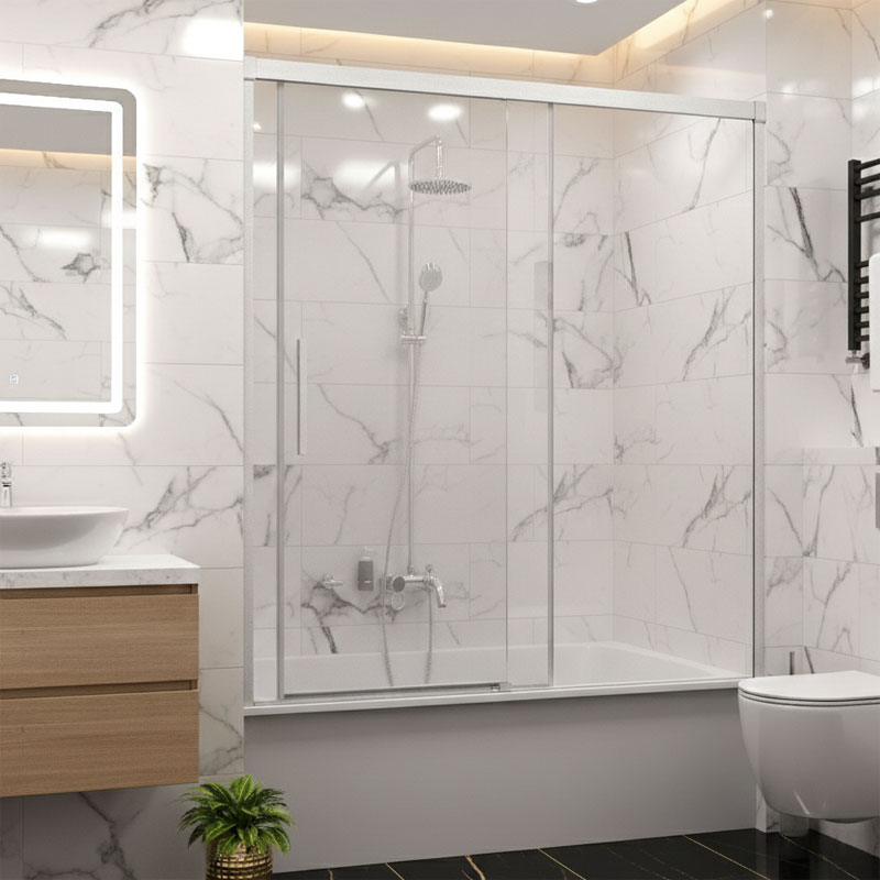 Mampara de bañera de puertas correderas VR/FC400, modelo VR FC400