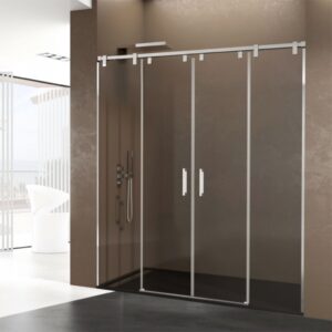 Mampara de ducha de 2 puertas correderas y 2 fijos GME Futura Spazio