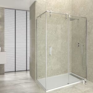Mampara de ducha de 1 puerta corredera y 1 Fijo GME Moving + Lateral