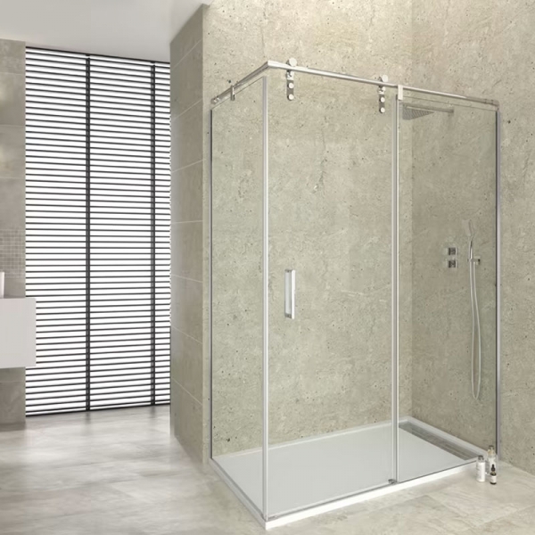 Mampara de ducha de 1 puerta corredera y 1 Fijo GME Moving + Lateral 1 Mampara de ducha de 1 puerta corredera y 1 Fijo GME Moving + Lateral