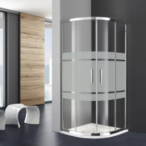 Mampara de ducha circular de puertas correderas GME Prestige Titan Semicircular