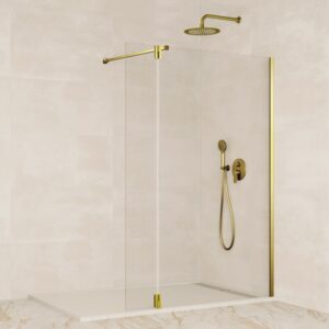 Mampara fija + abatible Ducha GME Screen Gold Bisagras